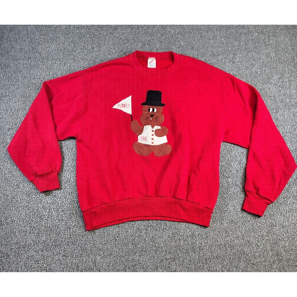 Vintage‎ Punxsutawney Punxsy Phil sweatshirt large Groundhogs Day